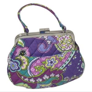 Vera Bradley snap lock mini frame paisley purse